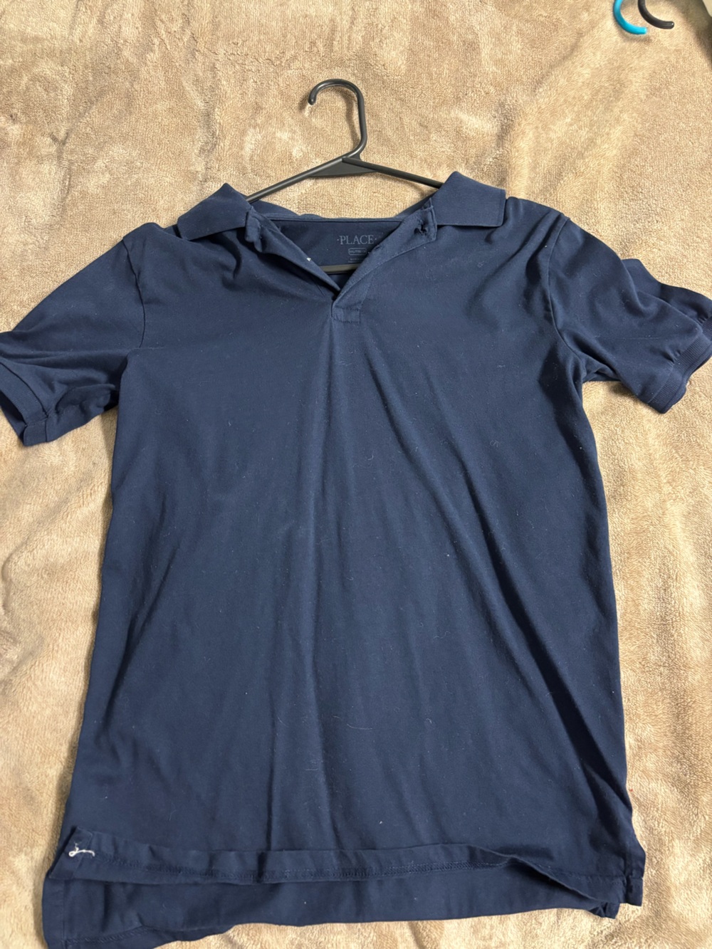 Place Men's Navy Short-Sleeve Polo